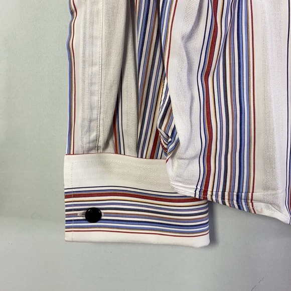 Thomas Pink Stripe French Cuff Dress Shirt 15 - Picture 3 of 5